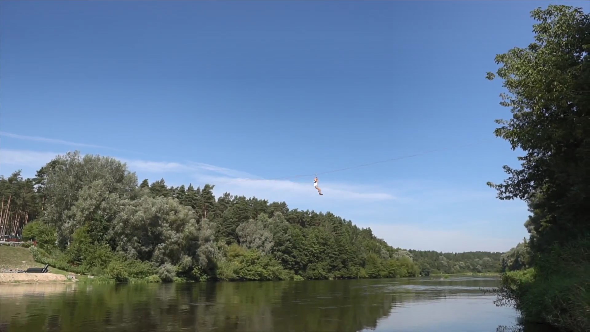 Тарзанка через Неман в Гродно - база отдыха Привал
