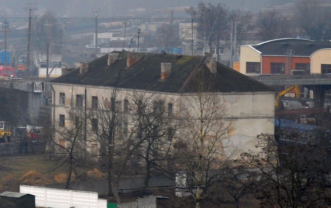 Старинное локомотивное паровозное депо в Гродно