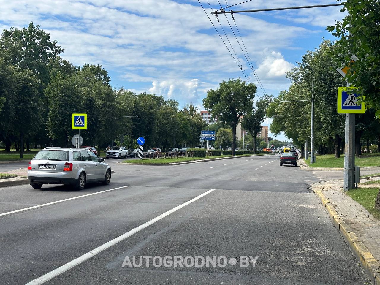 Лежачие полицейские в Гродно на улице Горького