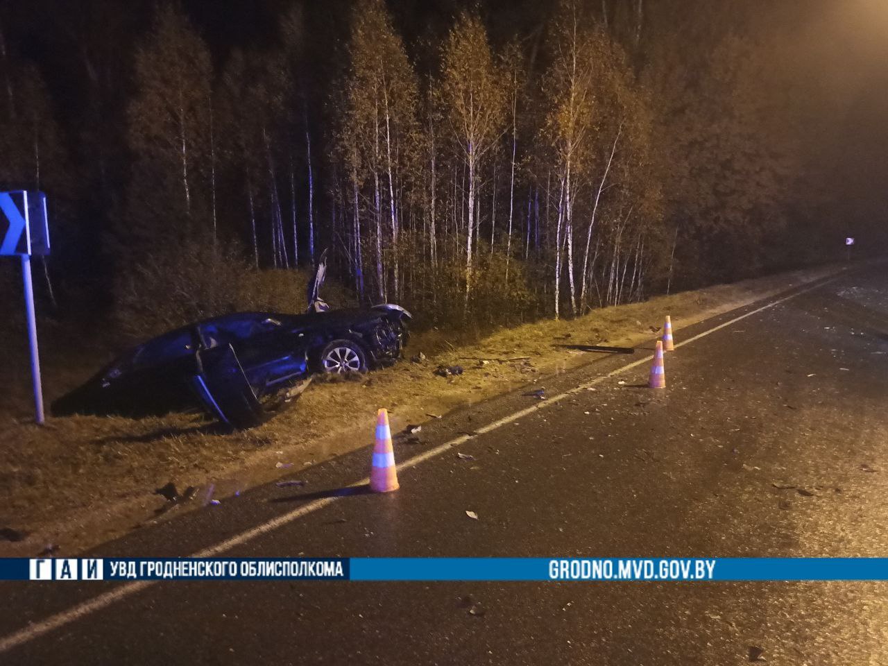 Серьезная лобовая авария на дороге в Поречье. Два человека в больнице