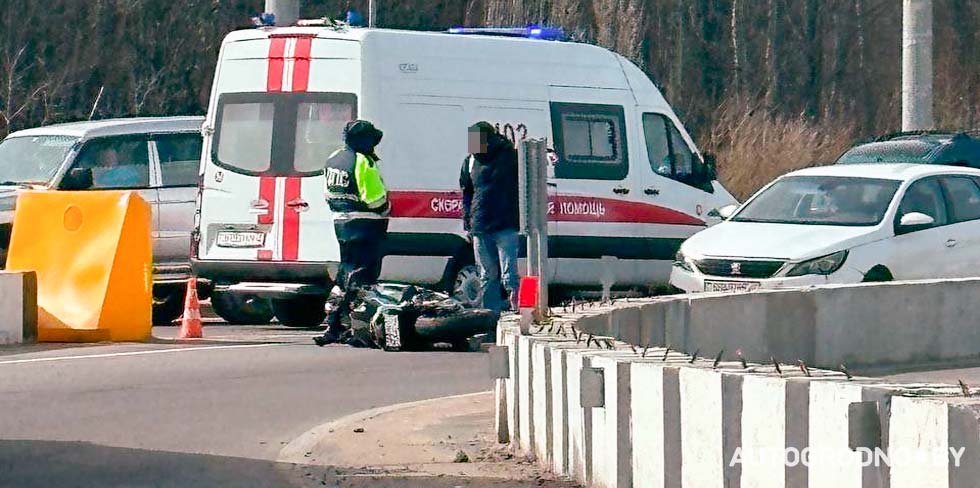В Гродно в аварию попал мотоциклист