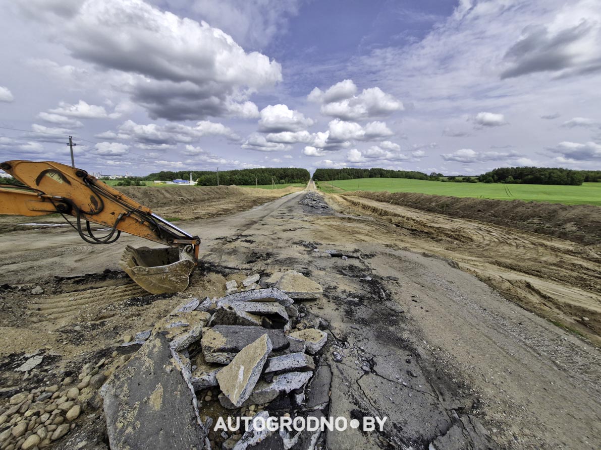 Строительство объездной дороги в сторону м-на Ольшанка в Гродно