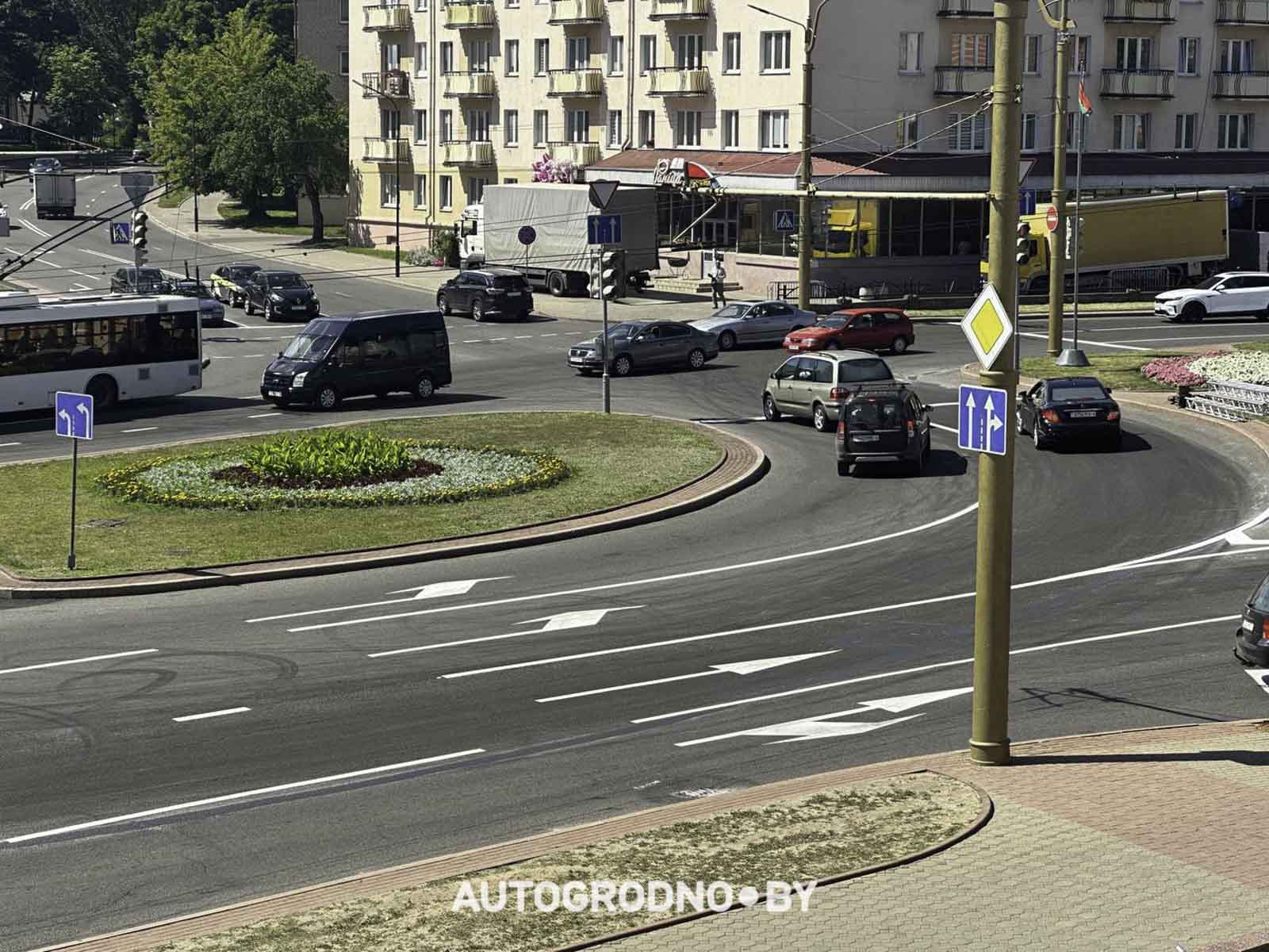 Дрифт в Гродно - разметка через сутки