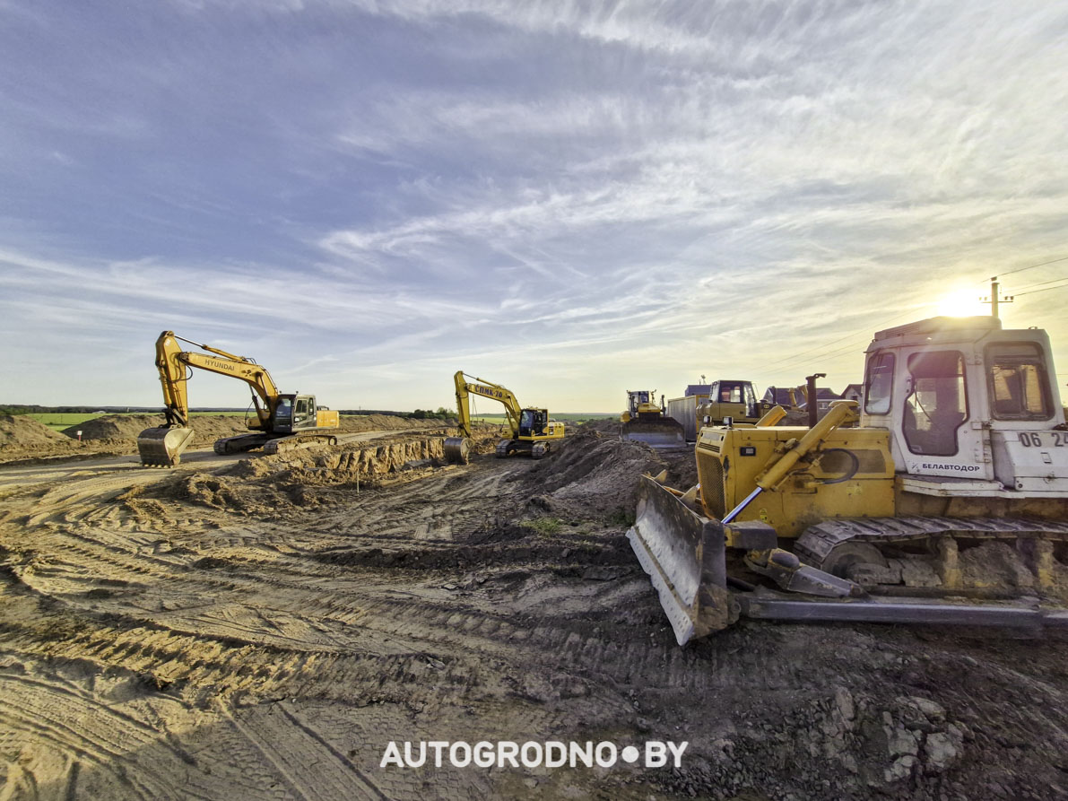Строительство объездной в Гродно - бетонка - 16 06 2025