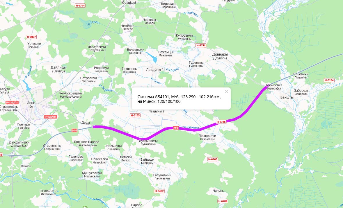 Камеры средней скорости на трассе М6 Минск Гродно
