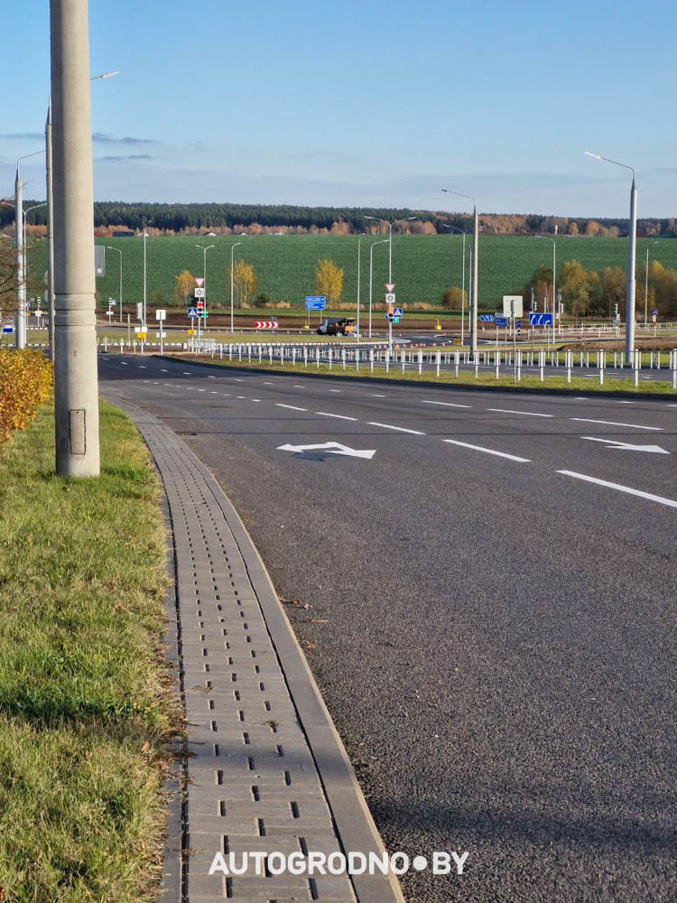 Дорога бетонка в Гродно в сторону Ольшанки накануне открытия