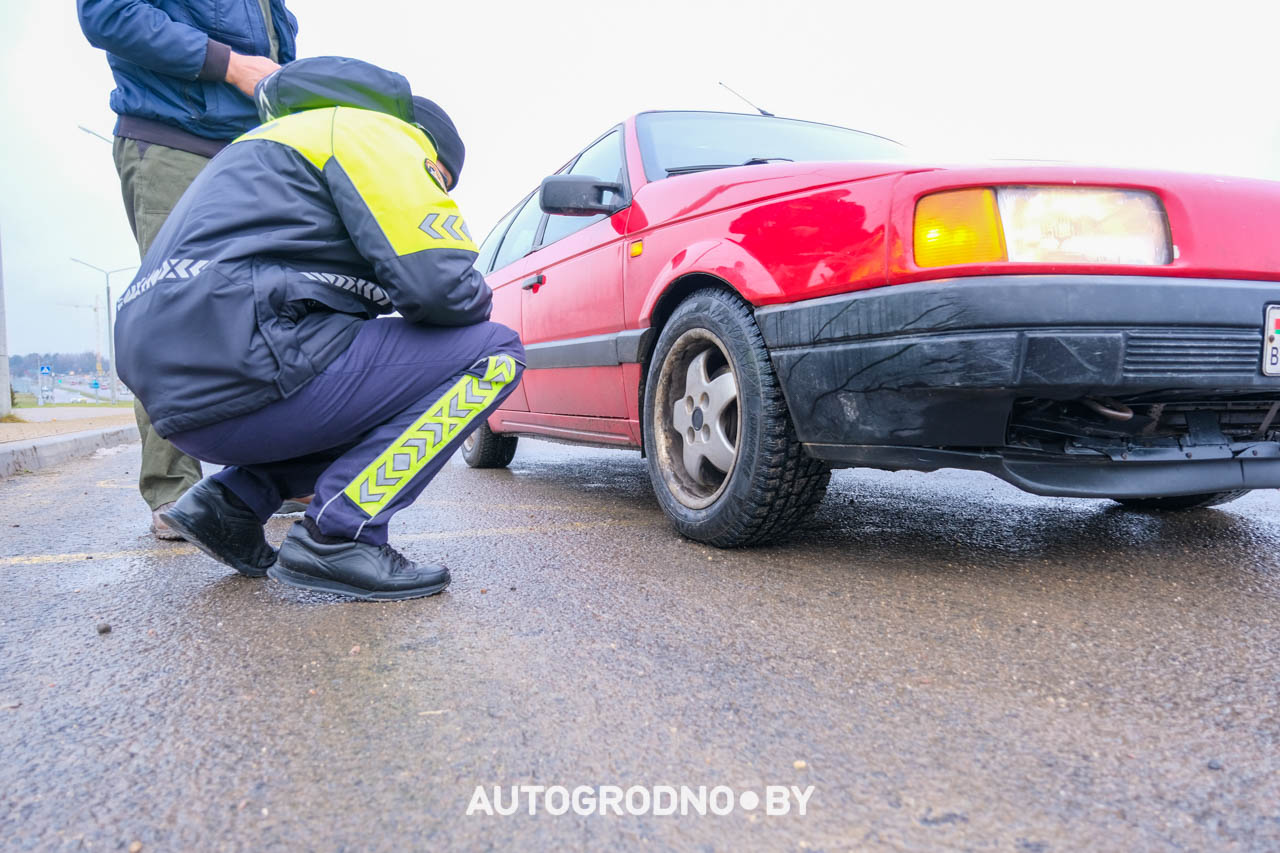 Рейд ГАИ Гrodno - на летних или зимних шинах ездят водители Беларуси