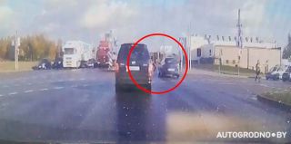 В Гродно сбили женщину: жесткую ситуацию заснял регистратор