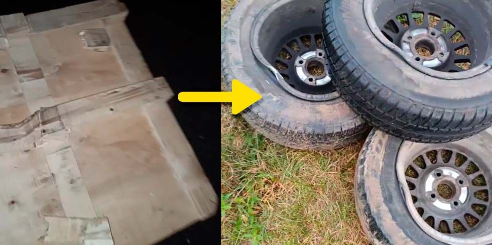 Разбил 3 диска, минус 3 шины: мужчина встретил препятствие на загородной дороге вблизи Гродно