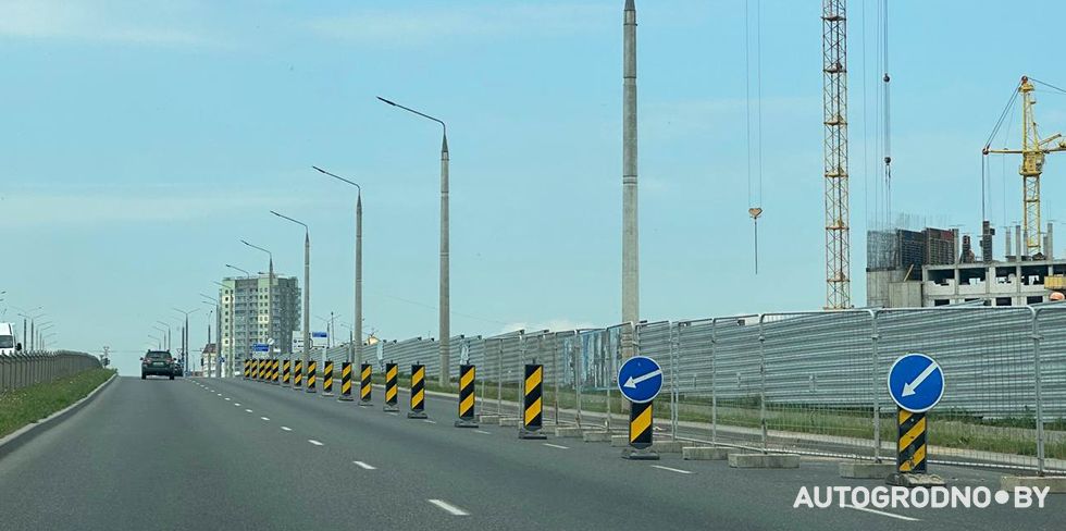 Строительство больницы на проспекте Янки Купалы в Гродно. Небольшие изменения в дорожном движении