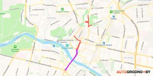 Центр Гродно будут перекрывать поэтапно. Подробная карта на выходные