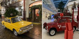 Какие автомобили создают праздничное настроение в Гродно? Вы их точно видели